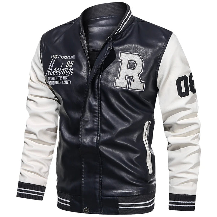 Blouson en Cuir Homme baseball