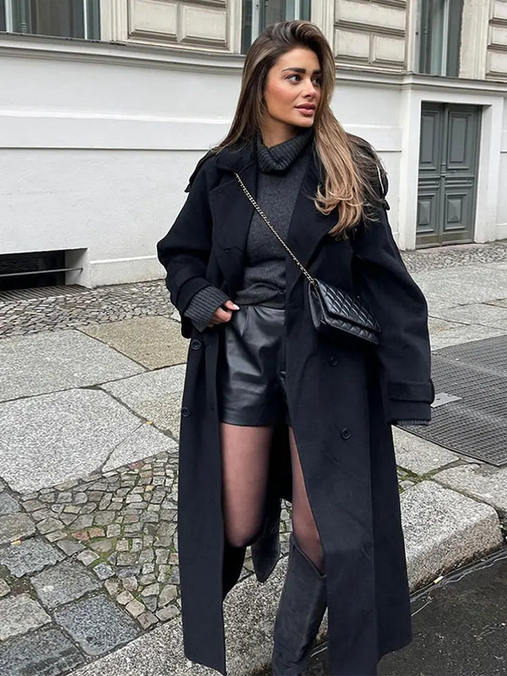 Manteau Noir Femme long