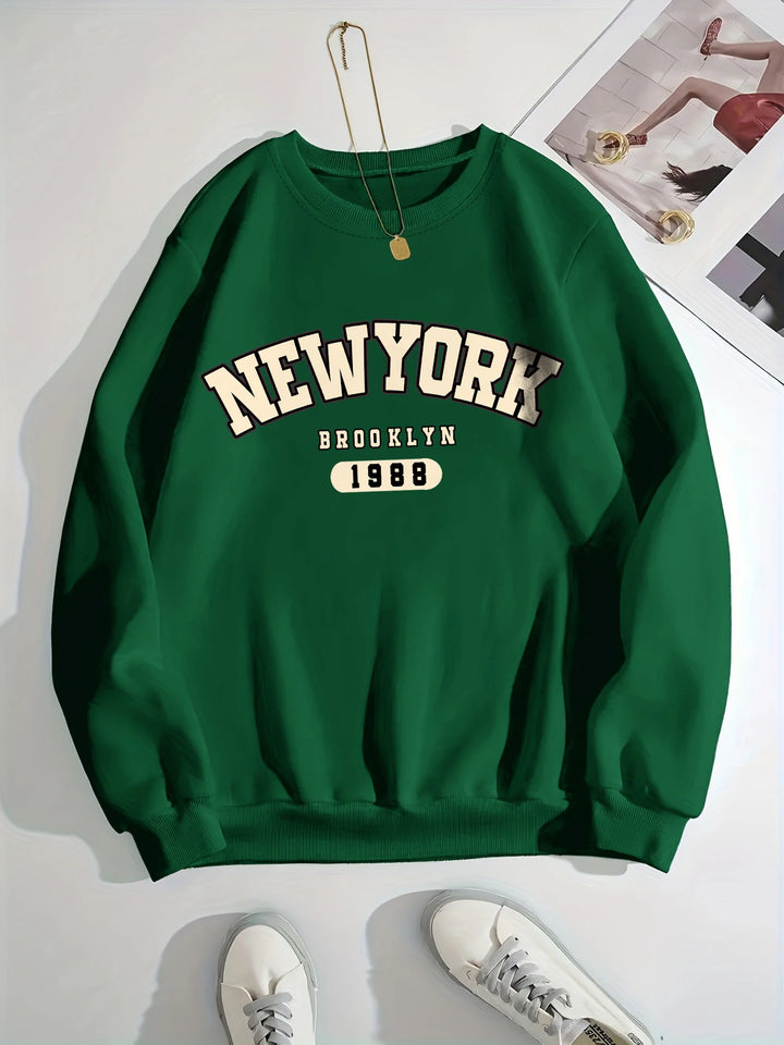 Pull Sweatshirt Femme Imprime new york