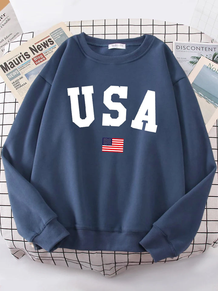 Pull USA Femme bleu